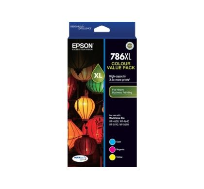 Epson DURABrite Ultra Ink 786XL Ink Cartridge - Cyan, Magenta, Yellow