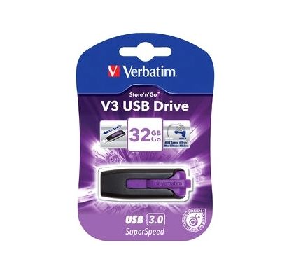 Verbatim Store 'n' Go V3 32 GB USB 3.0 Flash Drive - Violet