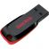 SanDisk Cruzer Blade 16 GB USB 2.0 Flash Drive - Black, Red Right